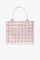 Bolso grande con cuadros Vichy BLANCO ROSA